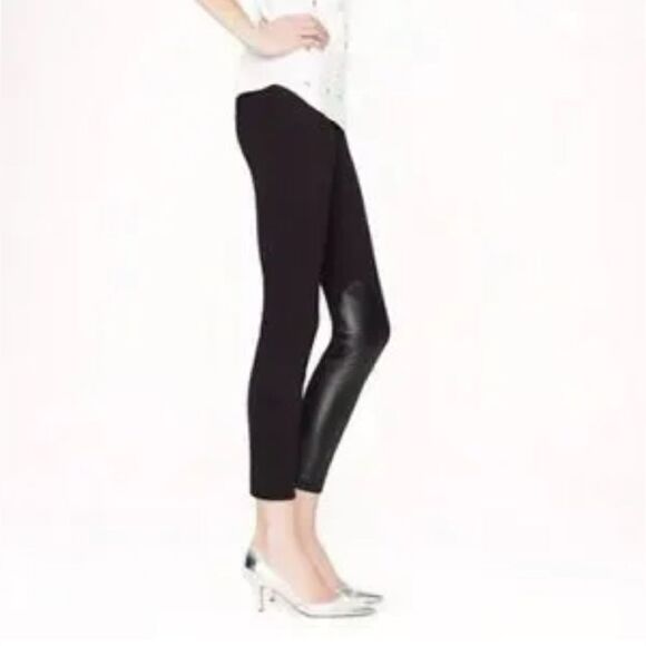 J.Crew Pixie Pant jodhpur Leggings with real leather detail. 2 - Picture 2 of 2